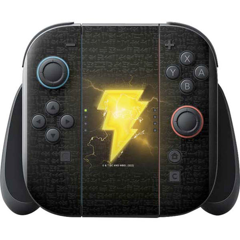DC Comics Black Adam Lightning Bolt Nintendo Switch 2 (2025) with Joy-Con Skin
