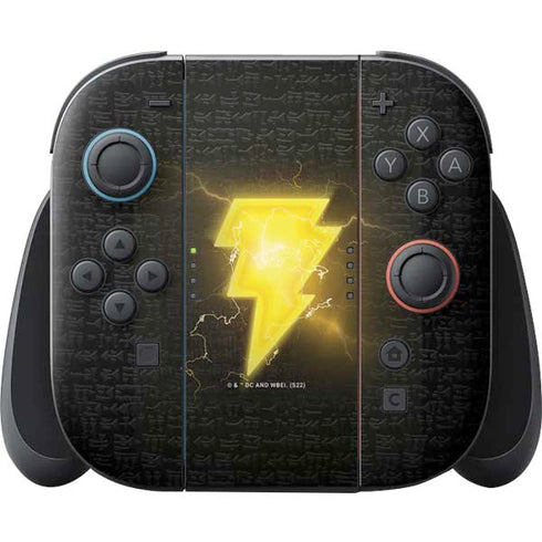 DC Comics Black Adam Lightning Bolt Nintendo Switch 2 (2025) Joy-Con Controller Skin