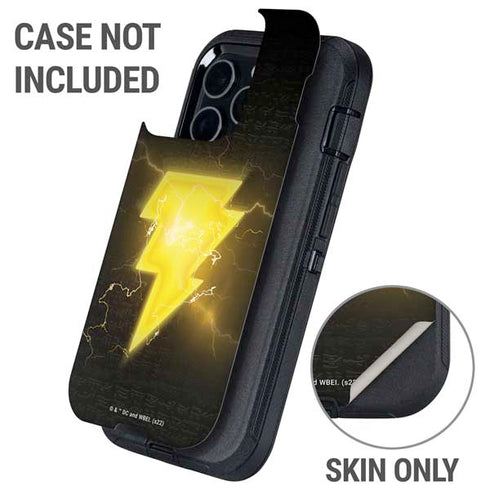 DC Comics Black Adam Lightning Bolt Otterbox Defender iPhone Skin