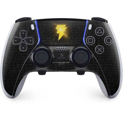 DC Comics Black Adam Lightning Bolt PS5 DualSense Edge Pro Controller Skin