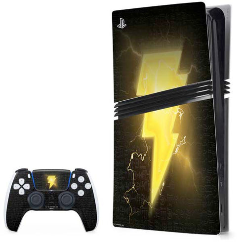 DC Comics Black Adam Lightning Bolt PS5 Pro Bundle Skin