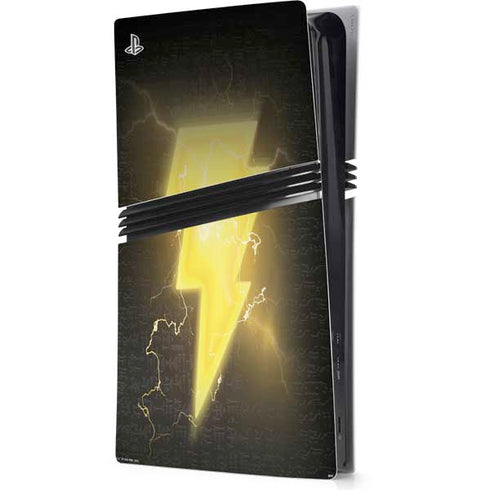 DC Comics Black Adam Lightning Bolt PS5 Pro Console Skin
