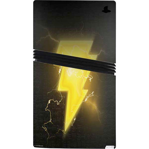DC Comics Black Adam Lightning Bolt PS5 Pro Console Skin
