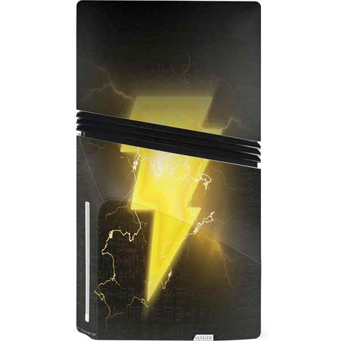 DC Comics Black Adam Lightning Bolt PS5 Pro Disk Console Skin