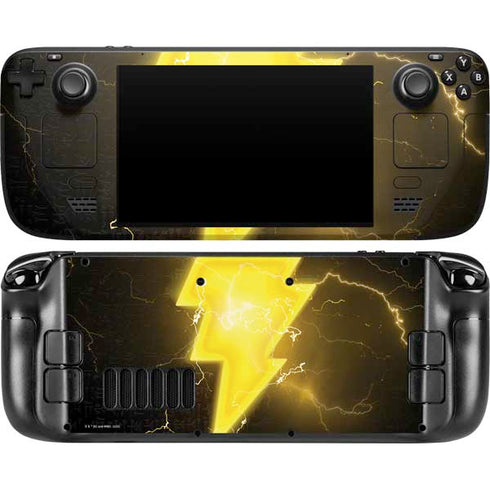 DC Comics Black Adam Lightning Bolt Steam Deck Handheld Gaming Computer OLED Skin
