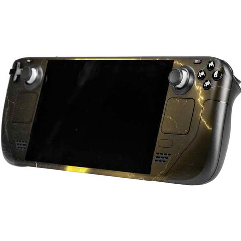 DC Comics Black Adam Lightning Bolt Steam Deck Handheld Gaming Computer OLED Skin