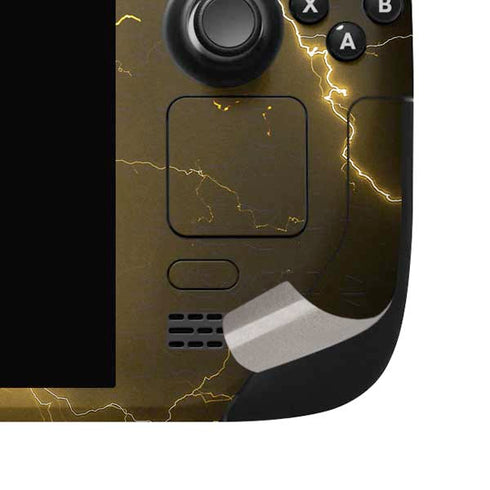 DC Comics Black Adam Lightning Bolt Steam Deck Handheld Gaming Computer OLED Skin