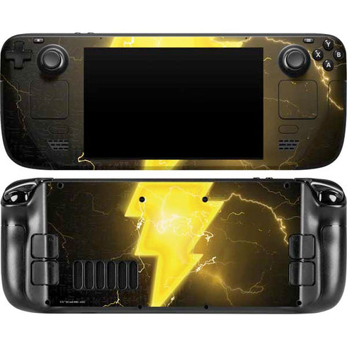 DC Comics Black Adam Lightning Bolt Steam Deck Handheld Gaming Computer Skin