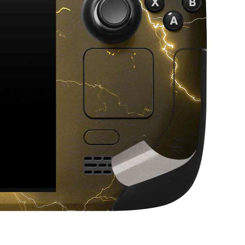 DC Comics Black Adam Lightning Bolt Steam Deck Handheld Gaming Computer Skin
