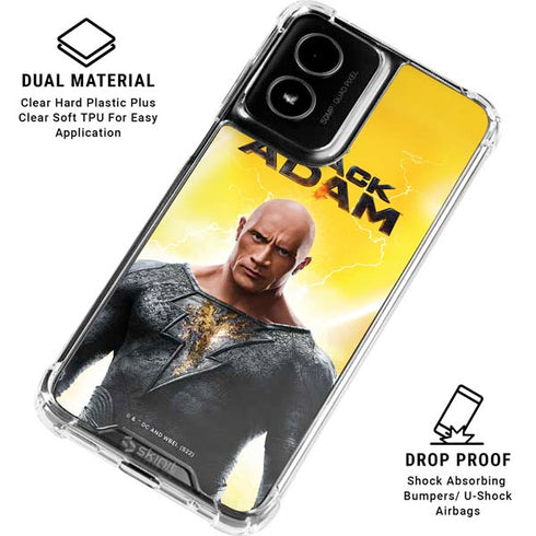 DC Comics Black Adam Movie Charcater Poster Moto G Power 5G (2024) Clear Case