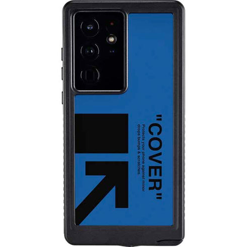 Black and Blue Arrows Galaxy S24 Ultra Waterproof Case