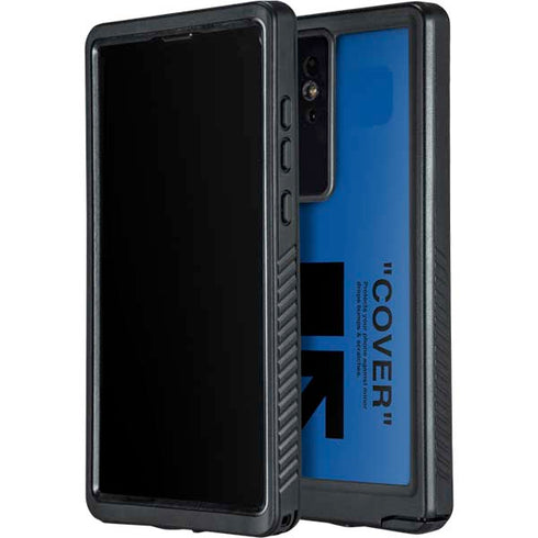 Black and Blue Arrows Galaxy S24 Ultra Waterproof Case