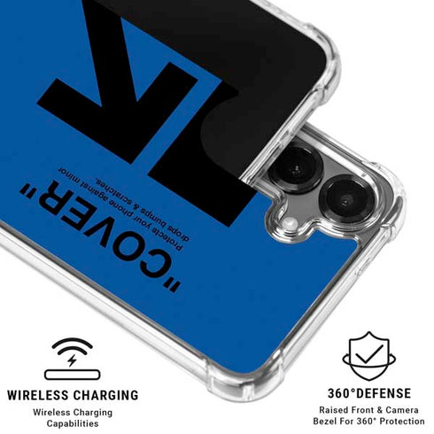 Black and Blue Arrows Galaxy S26 Clear Case