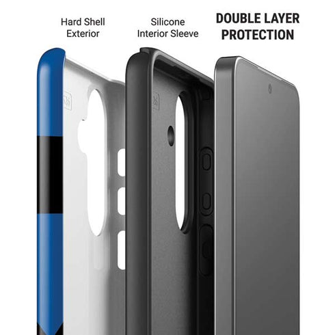Black and Blue Arrows Galaxy S26 Plus Impact Case