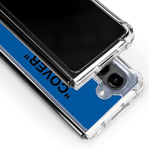 Black and Blue Arrows Galaxy Z Fold5 5G Clear Case