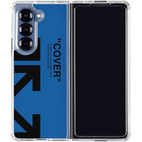 Black and Blue Arrows Galaxy Z Fold6 Clear Case