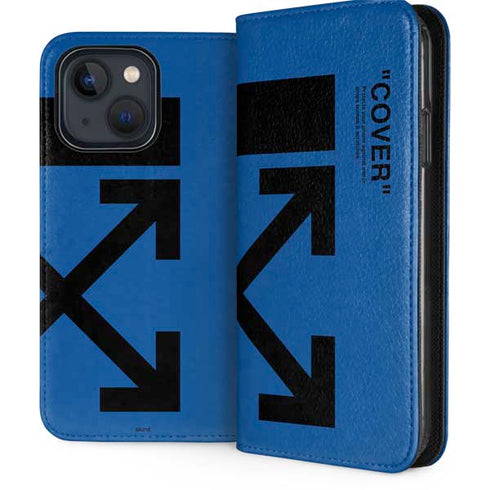 Black and Blue Arrows iPhone 13 Folio Case
