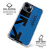 Black and Blue Arrows iPhone 15 Clear Case