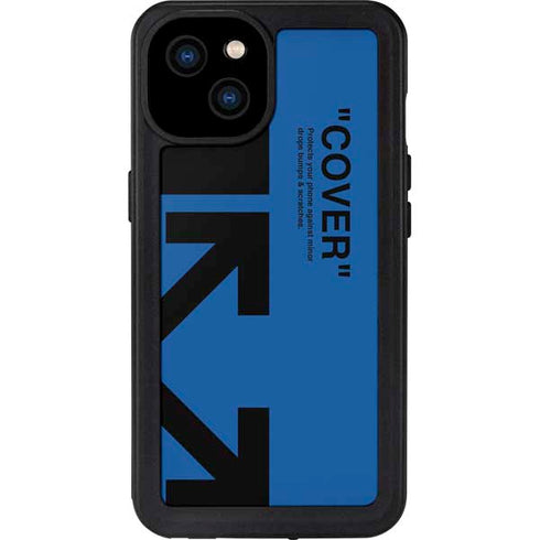 Black and Blue Arrows iPhone 15 Plus Waterproof Case