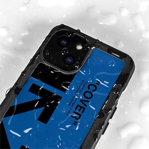 Black and Blue Arrows iPhone 15 Plus Waterproof Case