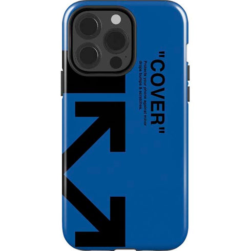 Black and Blue Arrows iPhone 15 Pro Impact Case