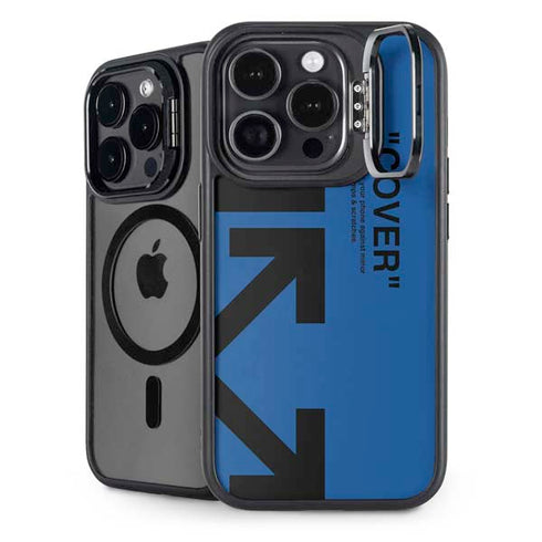 Black and Blue Arrows iPhone 15 Pro Kickstand Case