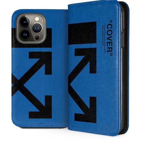Black and Blue Arrows iPhone 15 Pro Max Folio Case