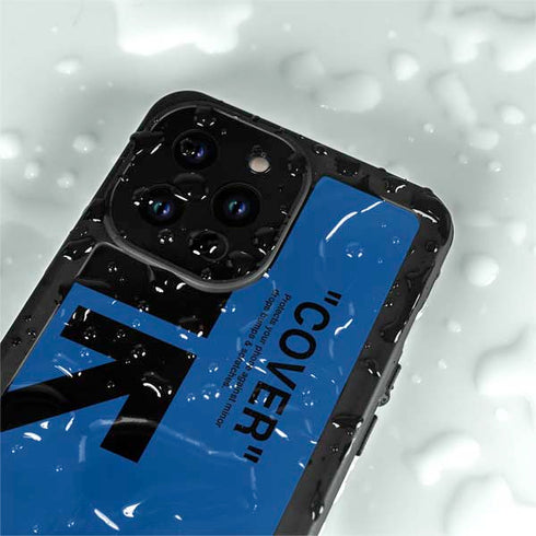 Black and Blue Arrows iPhone 15 Pro Waterproof Case