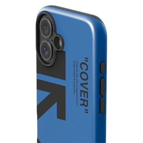 Black and Blue Arrows iPhone 16 Impact Case