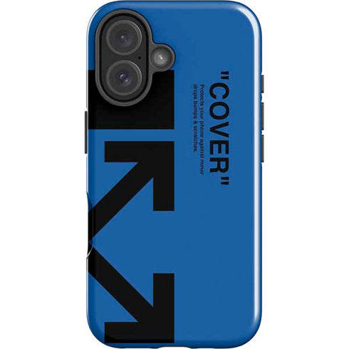 Black and Blue Arrows iPhone 16 Plus Impact Case