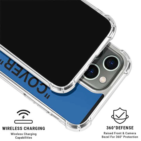 Black and Blue Arrows iPhone 16 Pro Max Clear Case