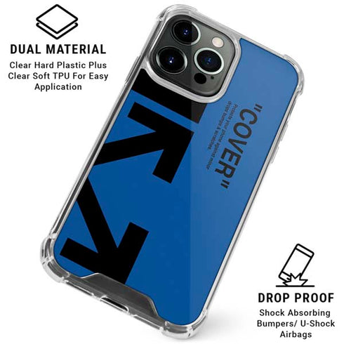Black and Blue Arrows iPhone 16 Pro Max Clear Case