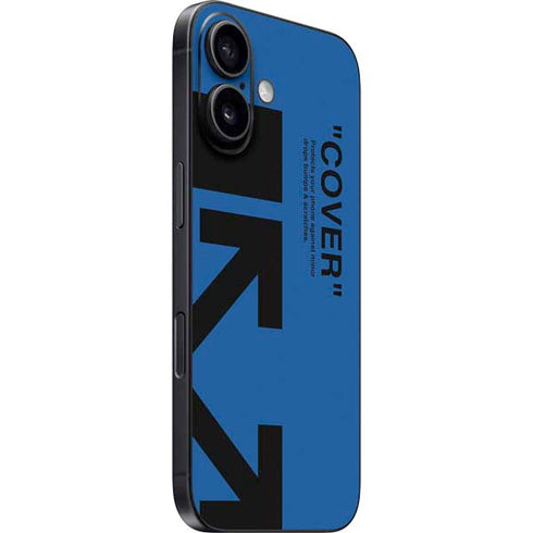Black and Blue Arrows iPhone 16 Skin