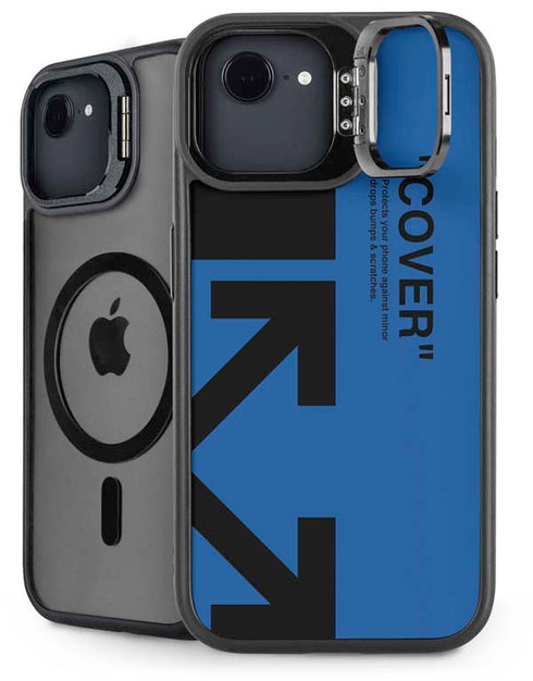 Black and Blue Arrows iPhone 16e Kickstand Case