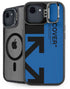 Black and Blue Arrows iPhone 16e Kickstand Case