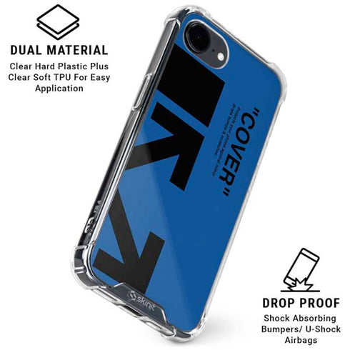 Black and Blue Arrows iPhone 16e Clear Case