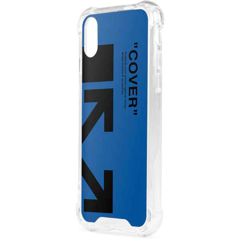 Black and Blue Arrows iPhone XS Clear Case