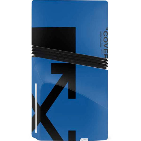 Black and Blue Arrows PS5 Pro Disk Console Skin