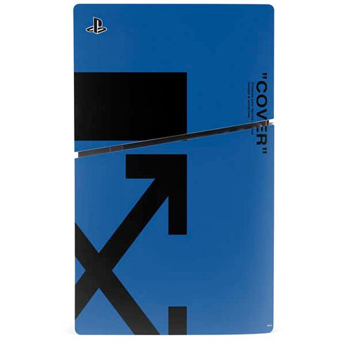 Black and Blue Arrows PS5 Slim Digital Edition Console Skin