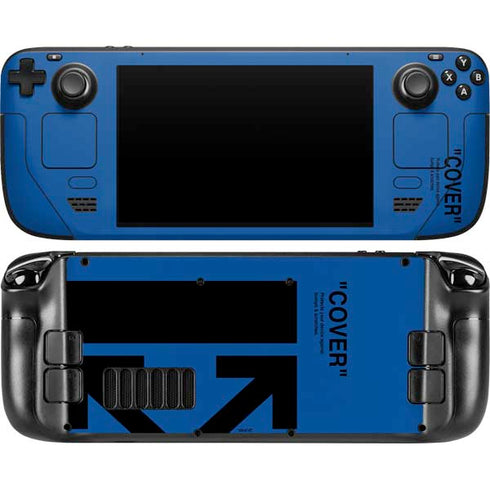Black and Blue Arrows Steam Deck Handheld Gaming Computer OLED Skin