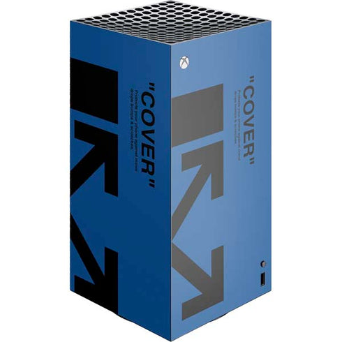 Black and Blue Arrows XBox Series X Digital Edition Console Skin