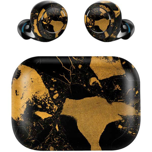 Black and Gold Scattered Marble Amazon Echo Buds Skin