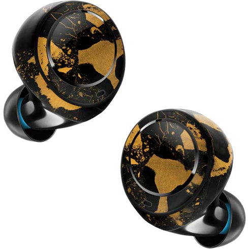 Black and Gold Scattered Marble Amazon Echo Buds Skin