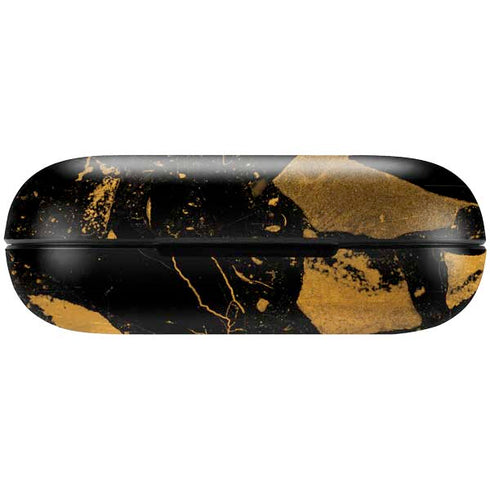 Black and Gold Scattered Marble Amazon Echo Buds Skin