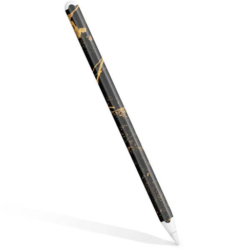 Black and Gold Scattered Marble Apple Pencil (2nd Gen 2019) Skin