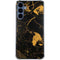 Black and Gold Scattered Marble Galaxy A35 5G Clear Case