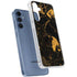 Black and Gold Scattered Marble Galaxy A55 5G Clear Case