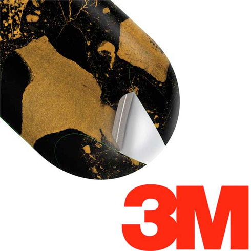 Black and Gold Scattered Marble Galaxy Buds Plus Skin