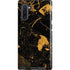 Black and Gold Scattered Marble Galaxy Cases