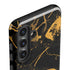 Black and Gold Scattered Marble Galaxy S25 Plus Impact Case